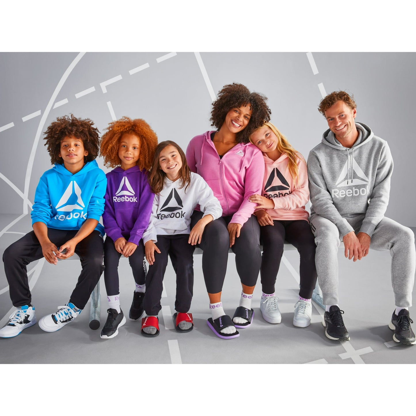 Reebok Men's and Big Men's Big Logo Fleece Hoodie Sweatshirt