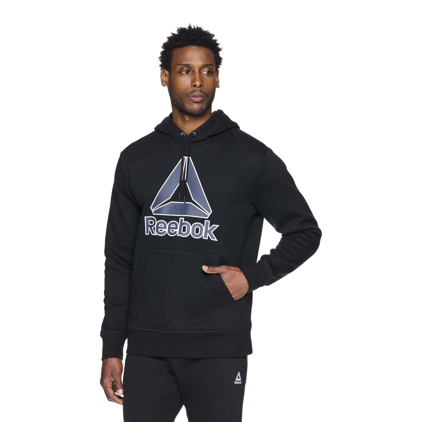 Reebok Men's and Big Men's Big Logo Fleece Hoodie Sweatshirt