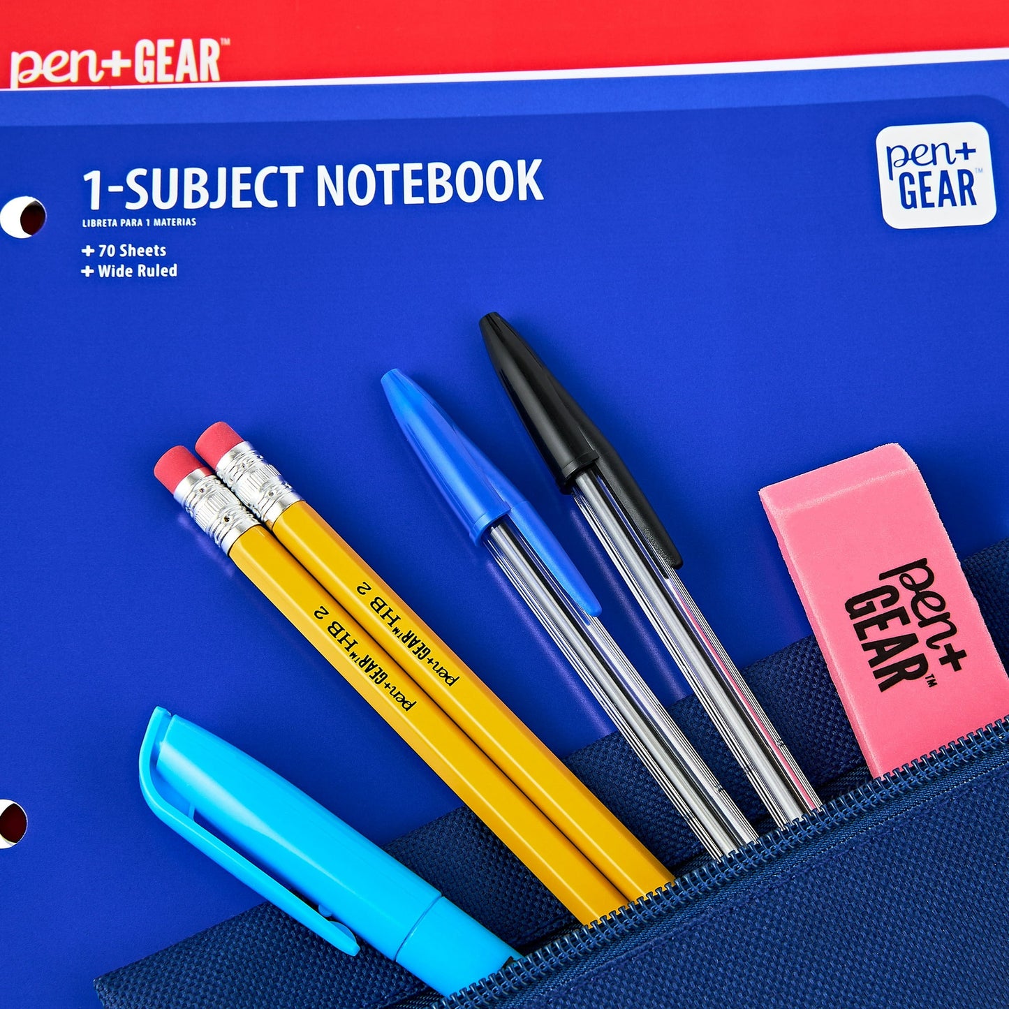 Pen+Gear Back to School List Kit, 67 Pieces, Notebook and Writing Kit, Multicolor
