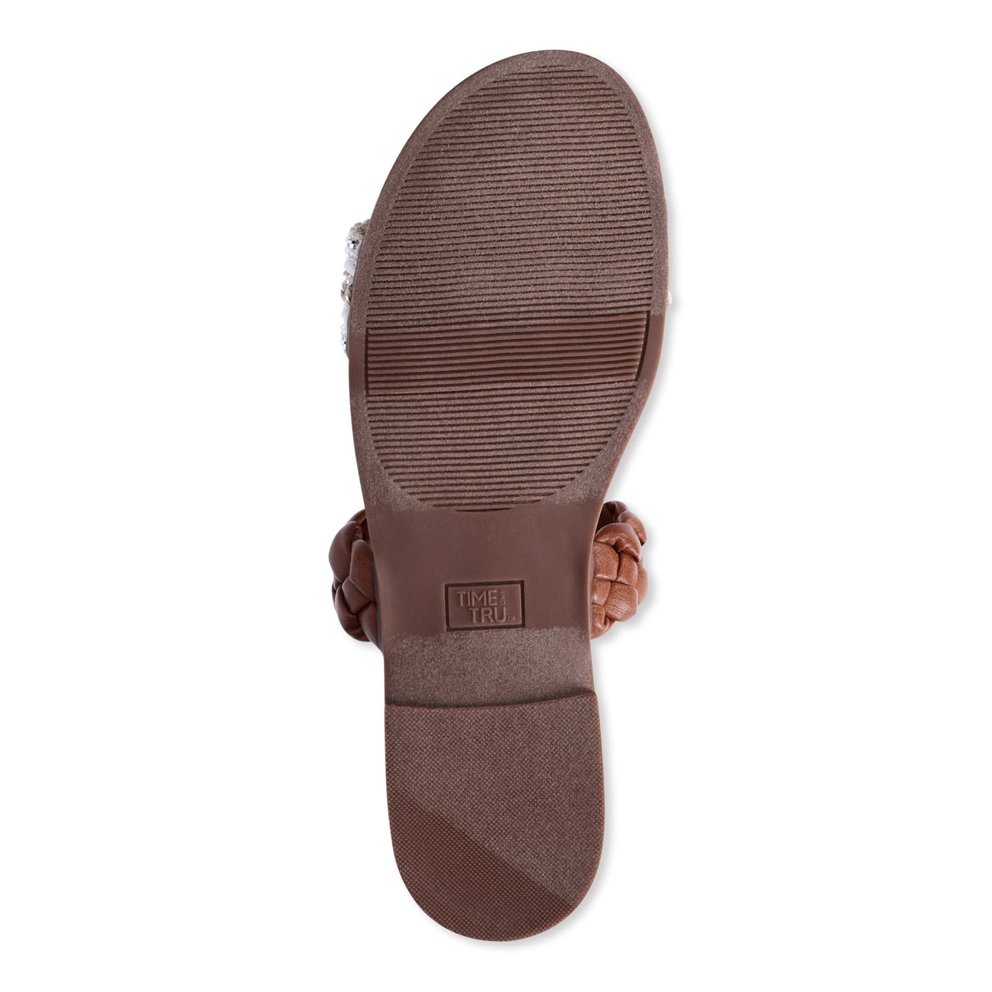 Time and Tru Women's Double Band Slide Flat Sandals