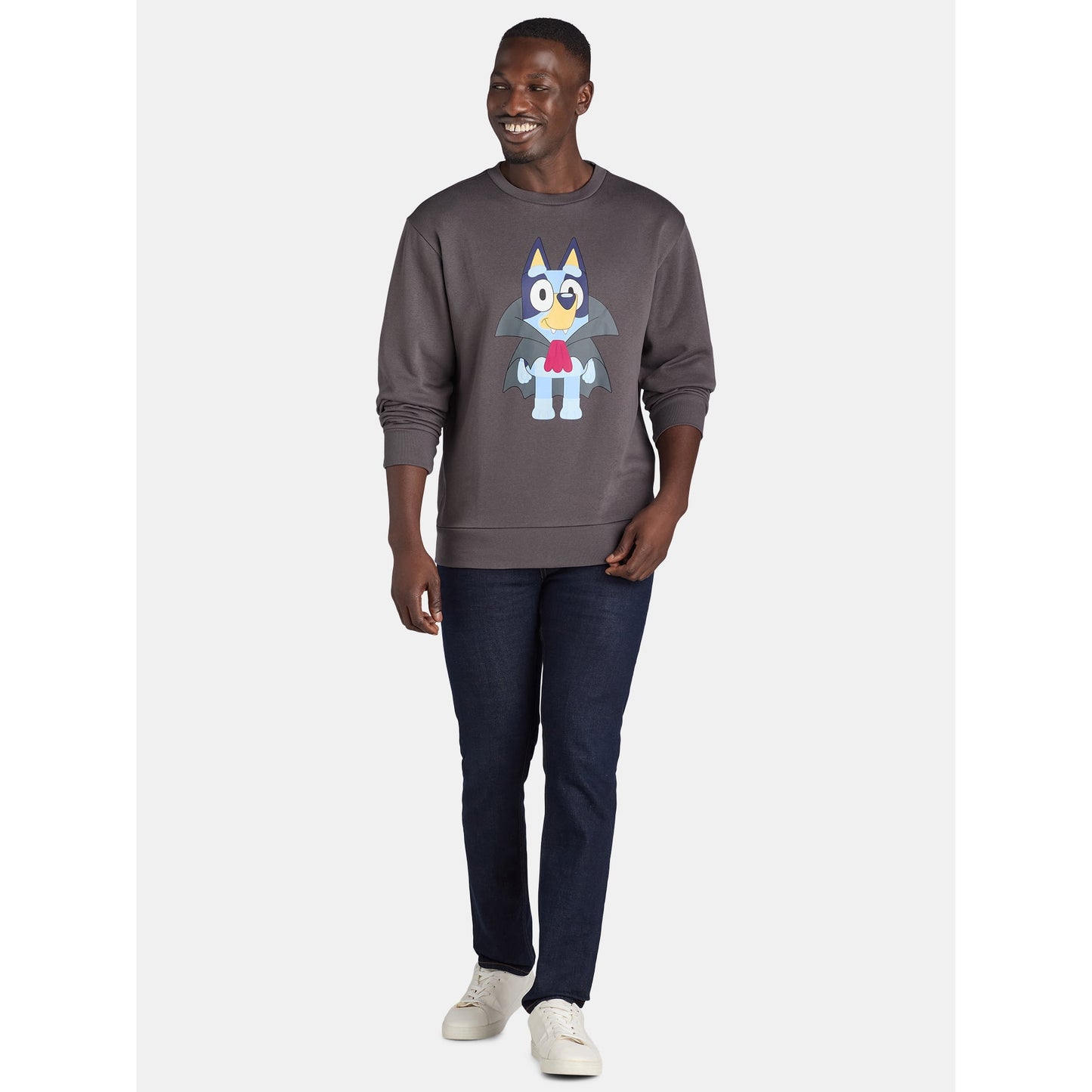 Bluey Men’s & Big Men’s Halloween Vampire Graphic Sweatshirt