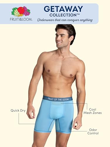 Fruit Of The Loom Men's Boxer Briefs, XL, Pack of 3