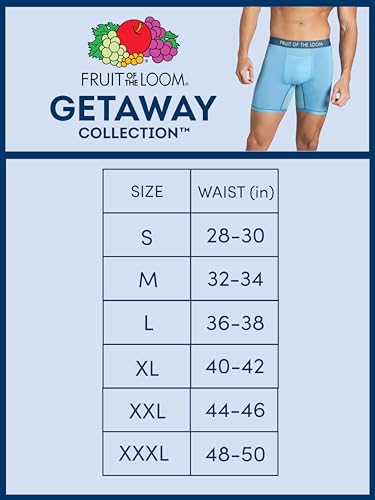 Fruit Of The Loom Men's Boxer Briefs, XL, Pack of 3