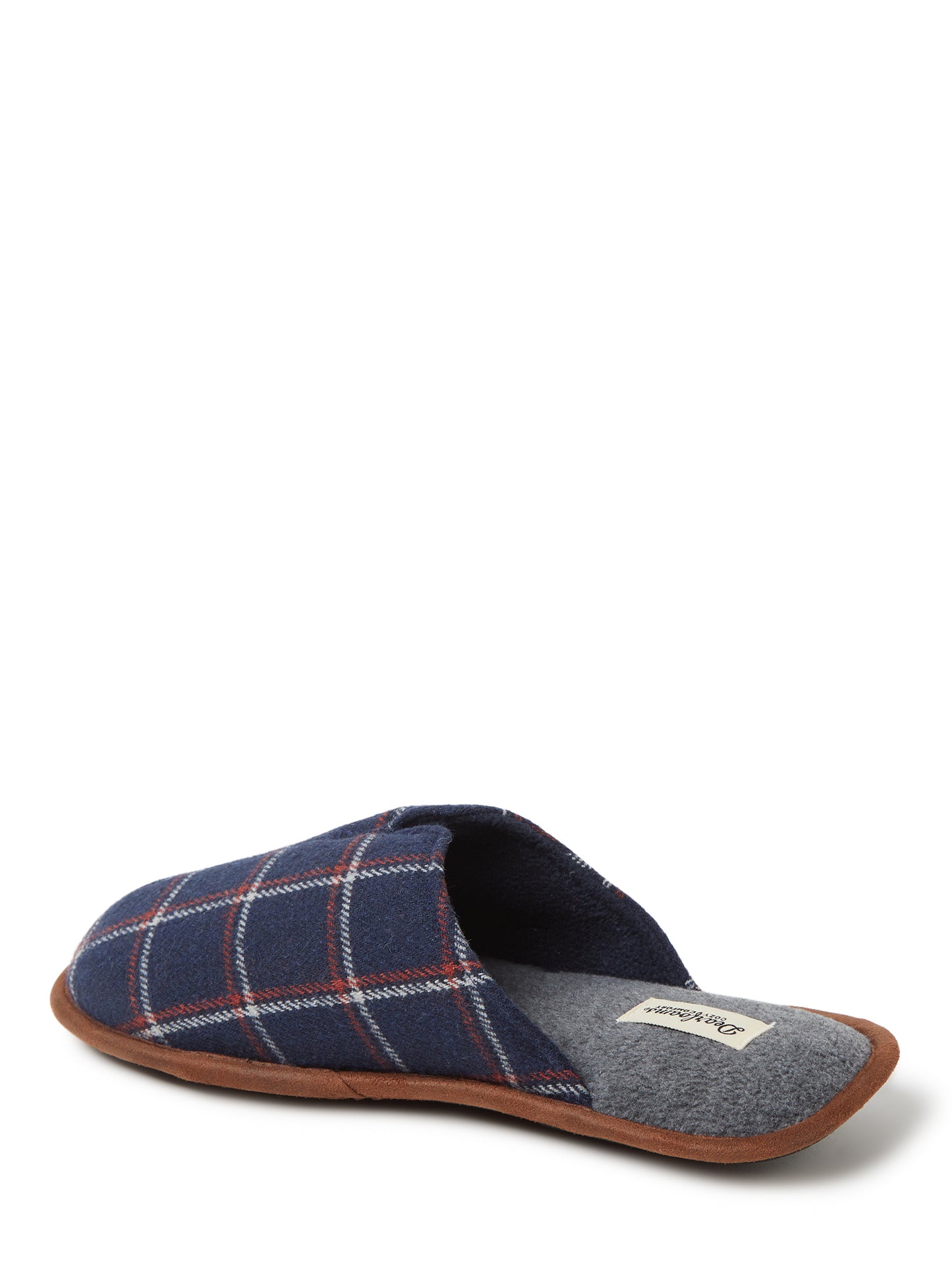 Dearfoams Cozy Comfort Men's Plaid Scuff Memory Foam Slippers