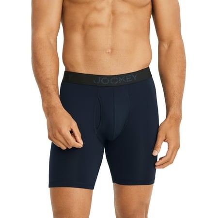 Jockey Essentials Microfiber Boxer Briefs, Large, Pack of 3