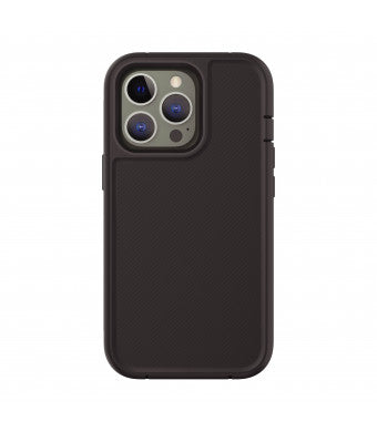 Onn. Rugged iPhone 13 Pro Case with Holster - Black