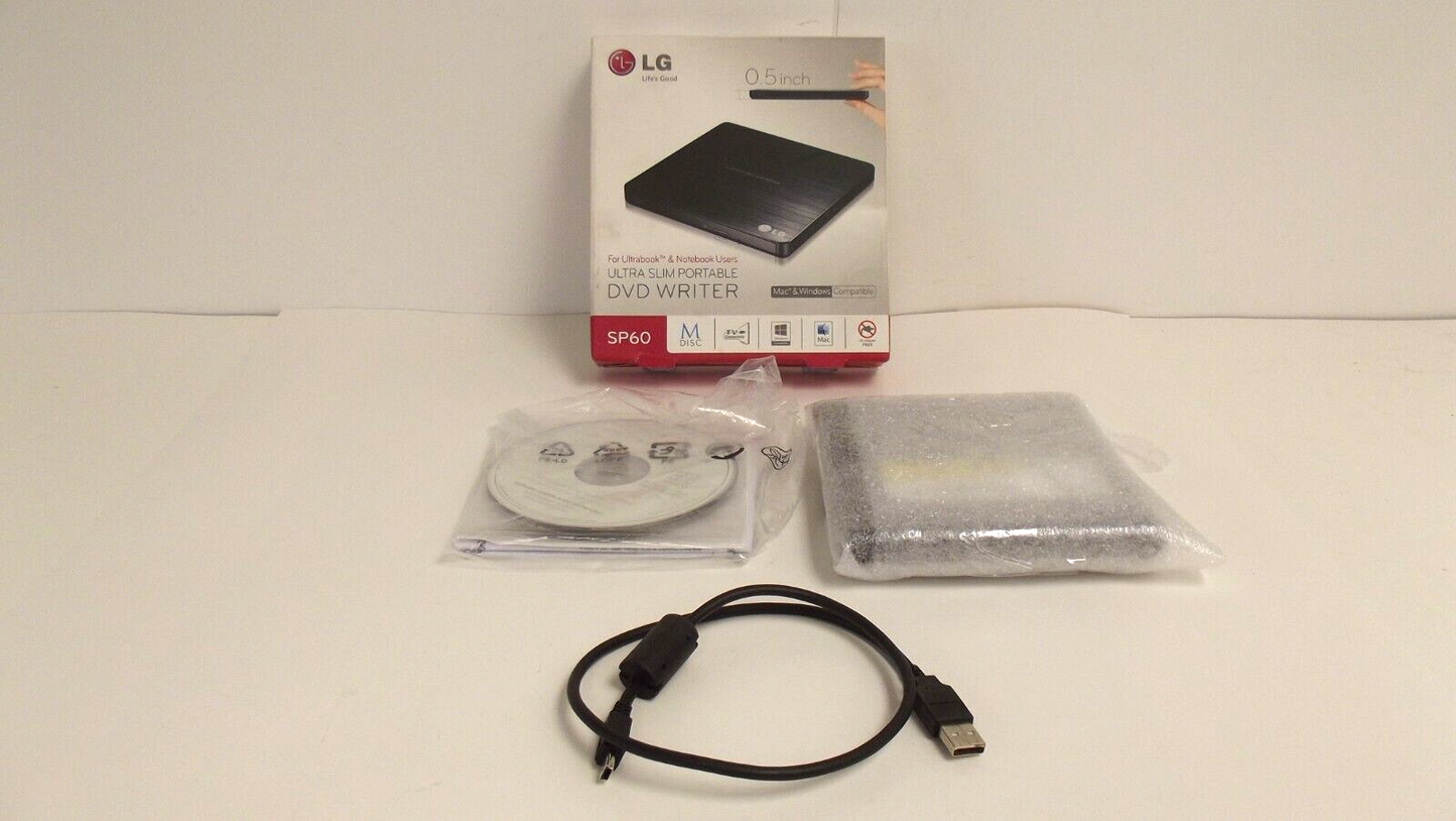 LG SP80NB60 Portable M-Disc DVD Writer External Drive