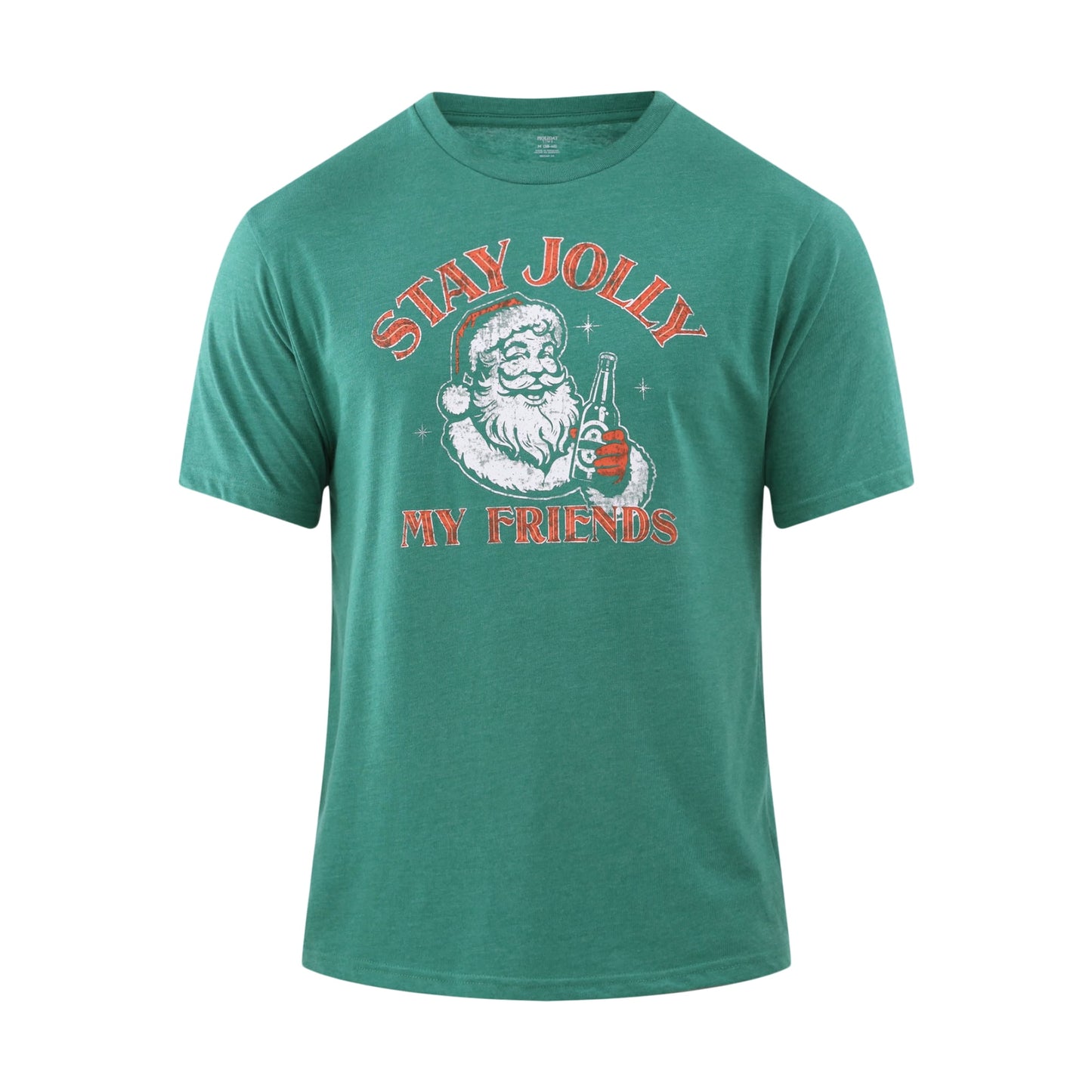 Men's Christmas Jolly Santa Graphic Tee from Holiday Time