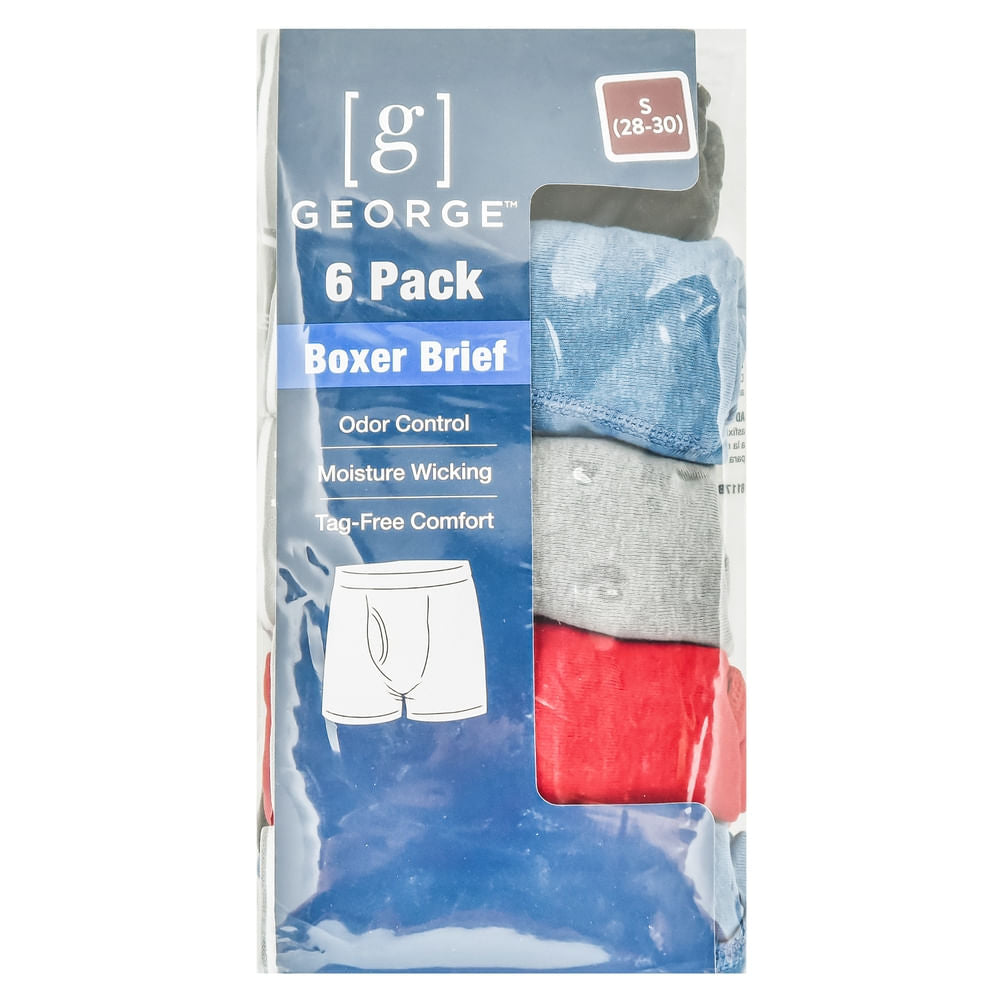 George Men's Regular Leg Boxer Briefs, Size S