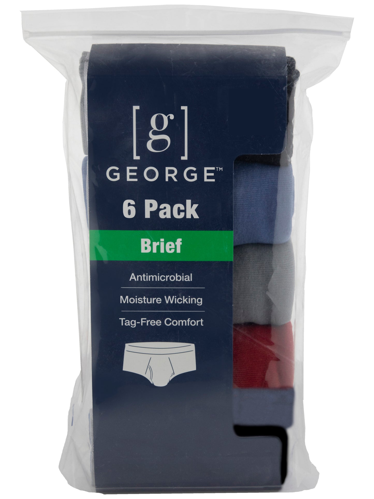 George Men's Briefs, 6-Pack