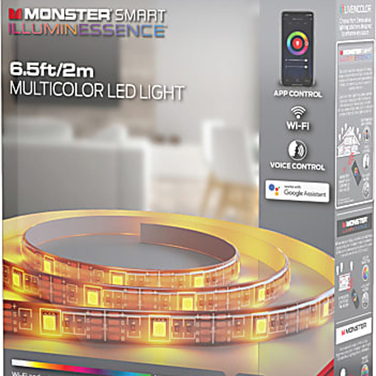 Monster Smart LED Light Strip, 6-1/2', Multicolor