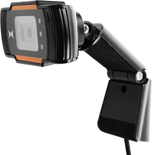 Xtreme 480p Studio Webcam w/LED Light, Auto Focus & auto White Balance, Built-in Microphone, Plug and Play Installation, 4ft Cable Length