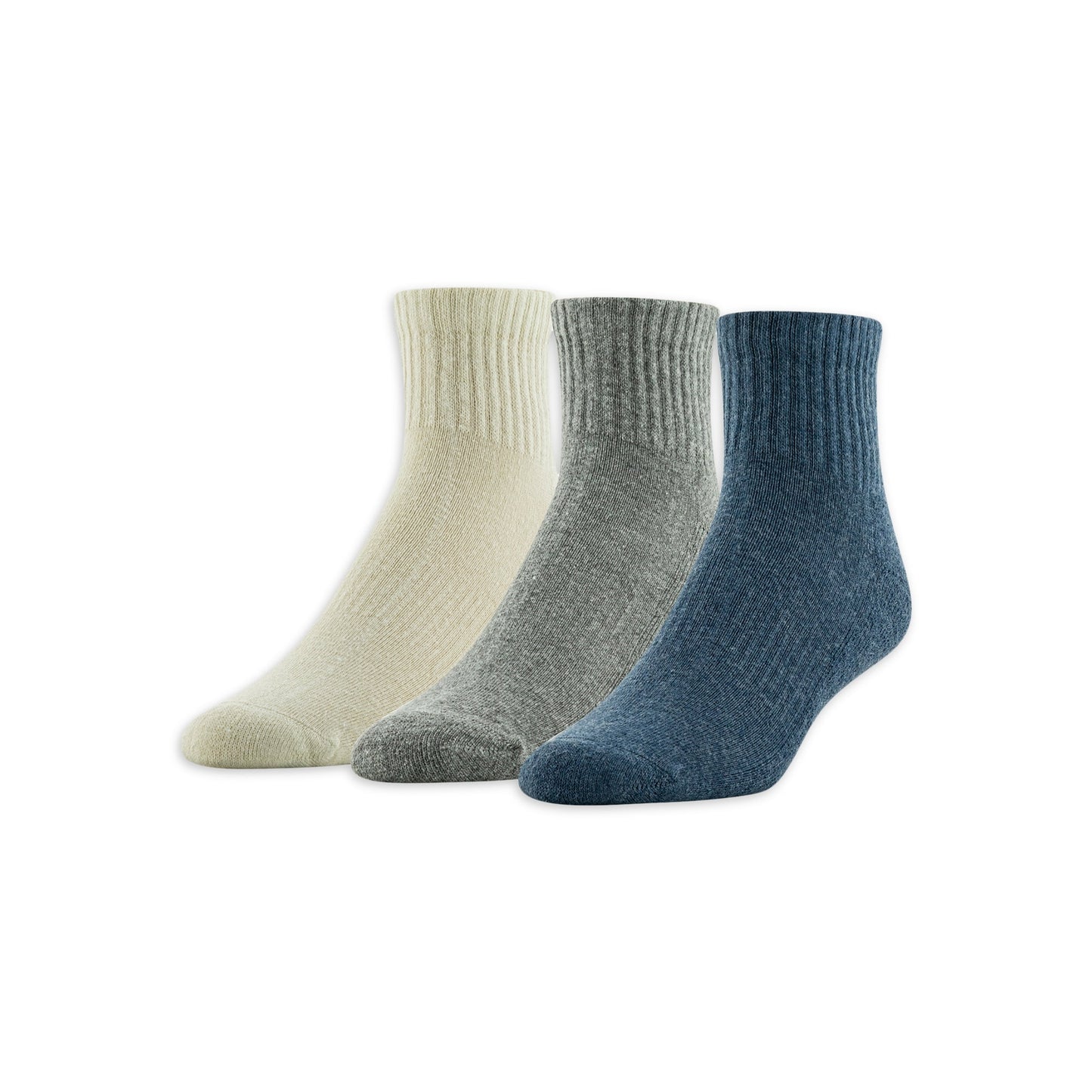 Athletic Works Men's P3 Garment Dyed Ankle Socks 3 Pair Pack