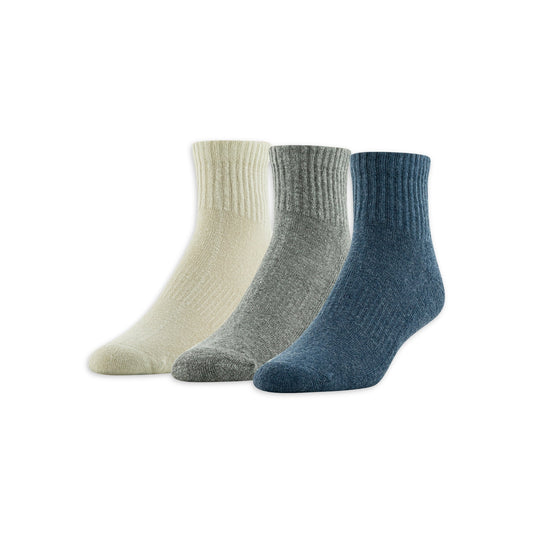 Athletic Works Men's P3 Garment Dyed Ankle Socks 3 Pair Pack