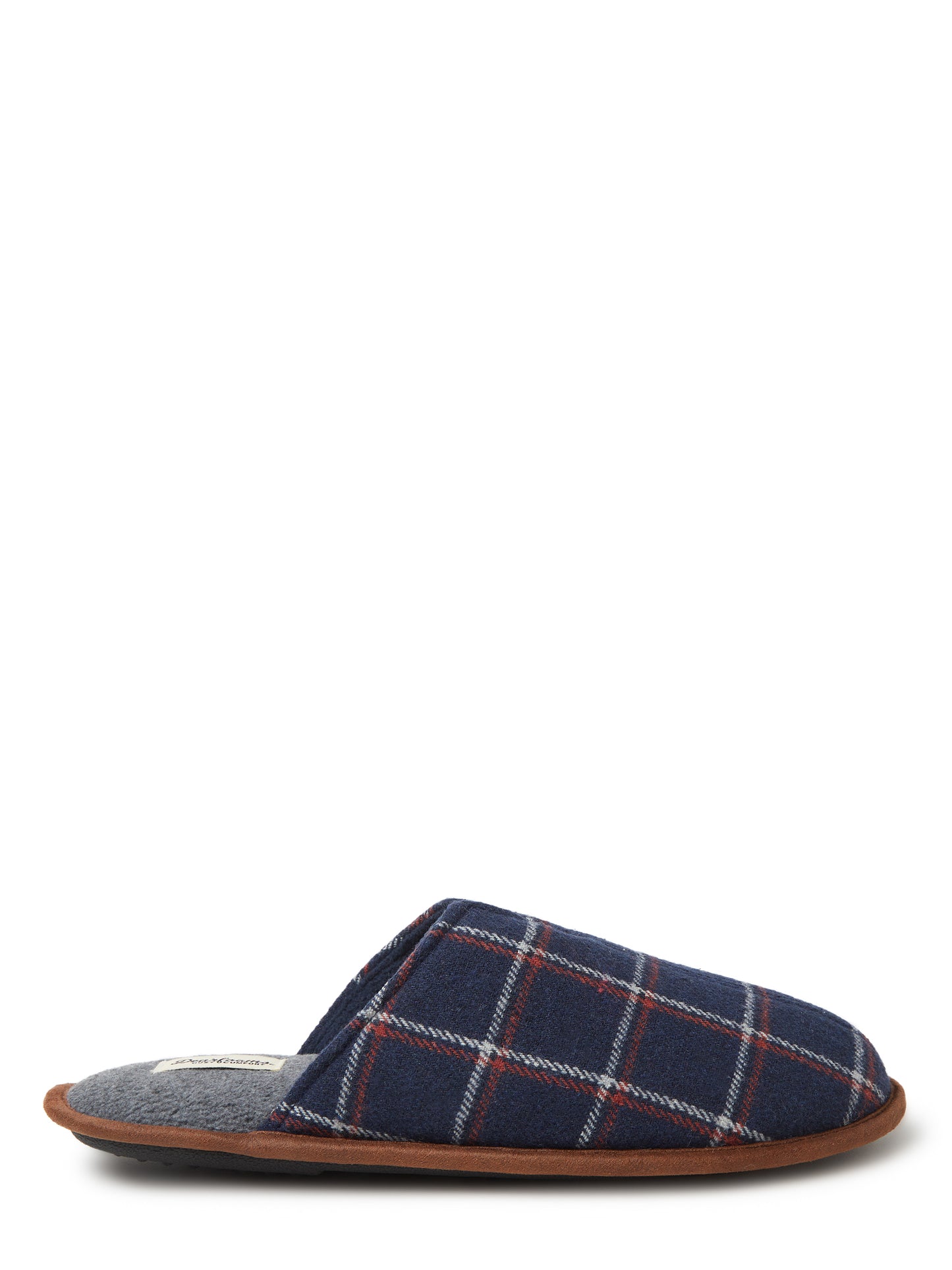 Dearfoams Cozy Comfort Men's Plaid Scuff Memory Foam Slippers