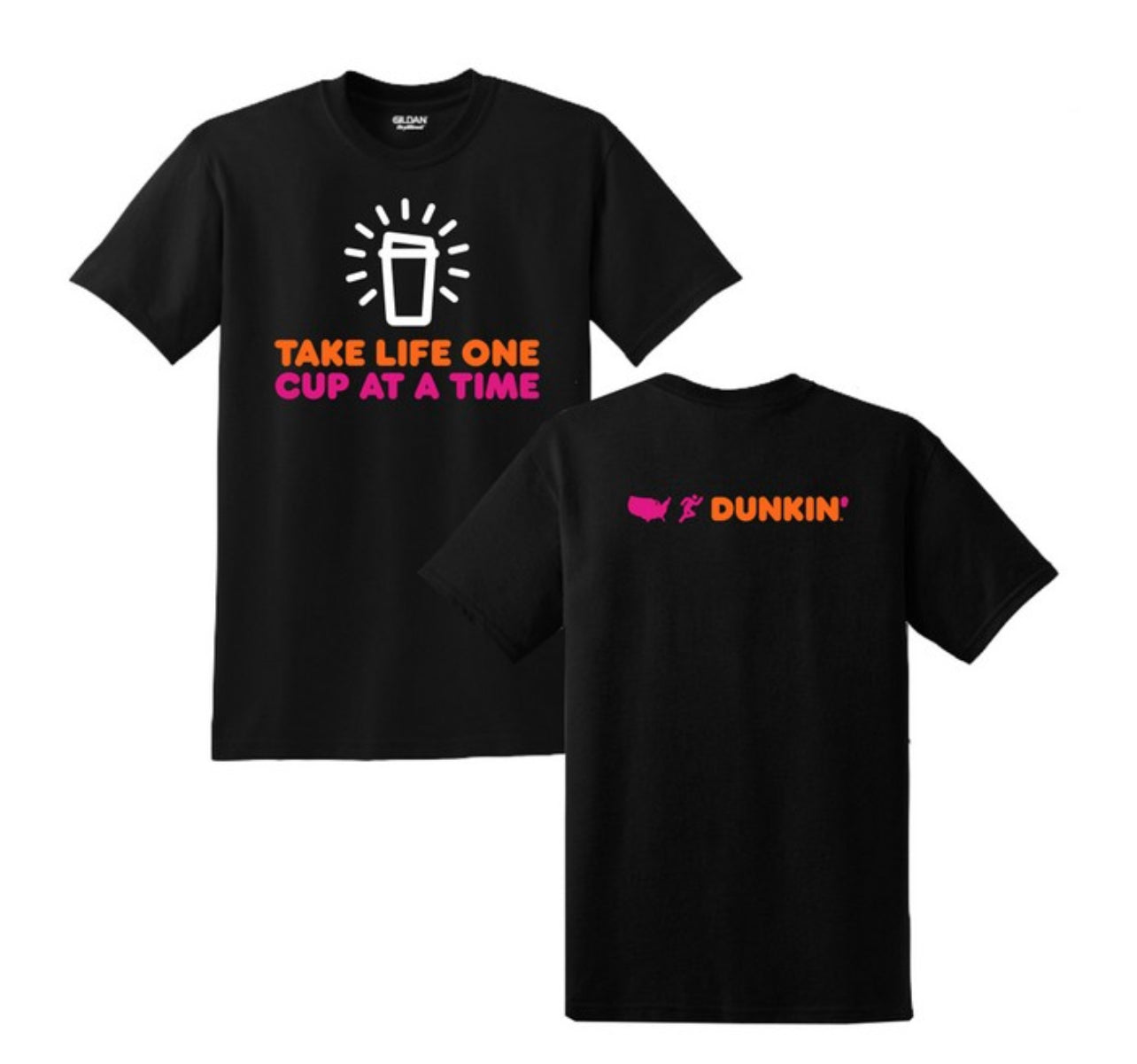 NEW Dunkin' Take Life One Cup At A Time Team Member Tees