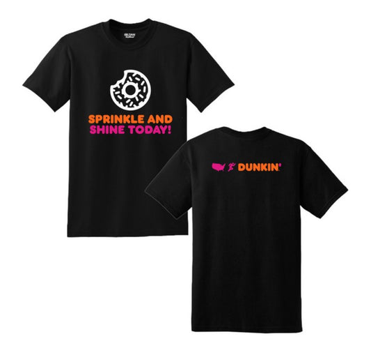 NEW Dunkin' Sprinkle And Shine Today! Team Member Tees