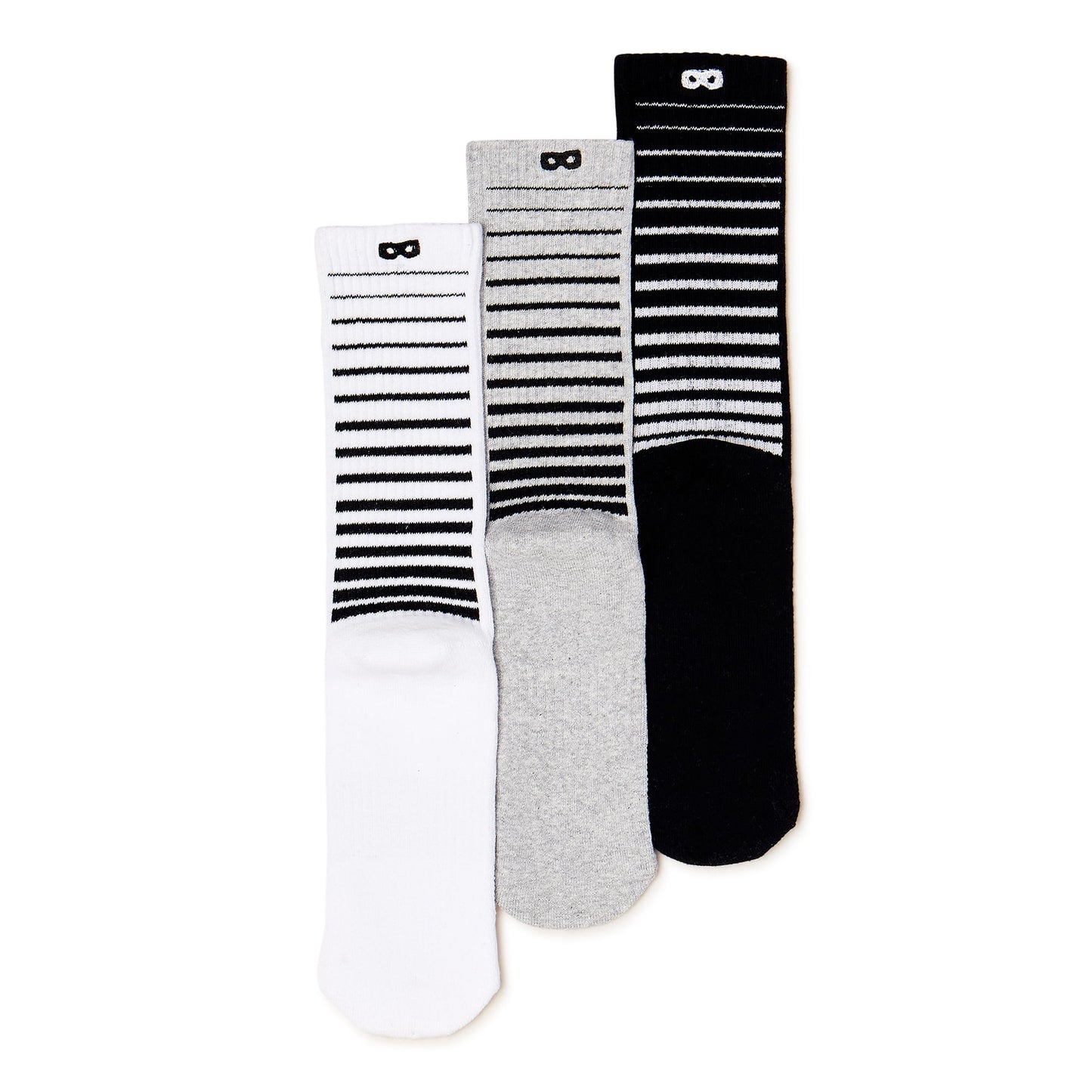 Pair of Thieves Blackout/Whiteout Men's Cushioned Crew Socks, 3-Pack