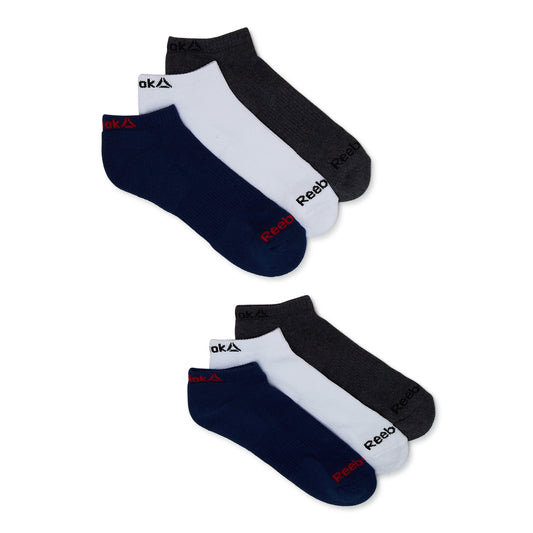 Reebok Men's Socks, Performance Cotton Blend Low Cut Socks, 6-Pack