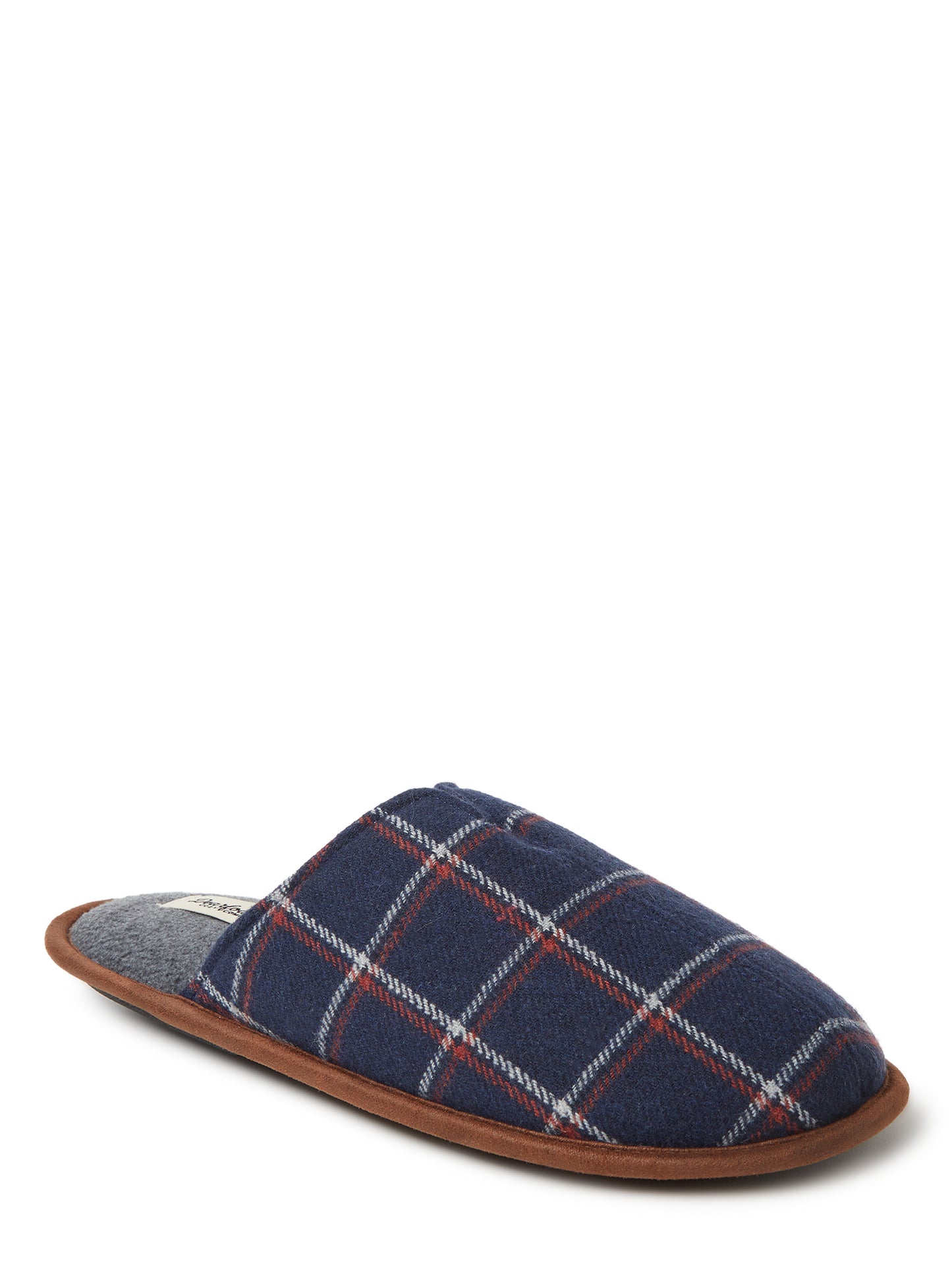 Dearfoams Cozy Comfort Men's Plaid Scuff Memory Foam Slippers