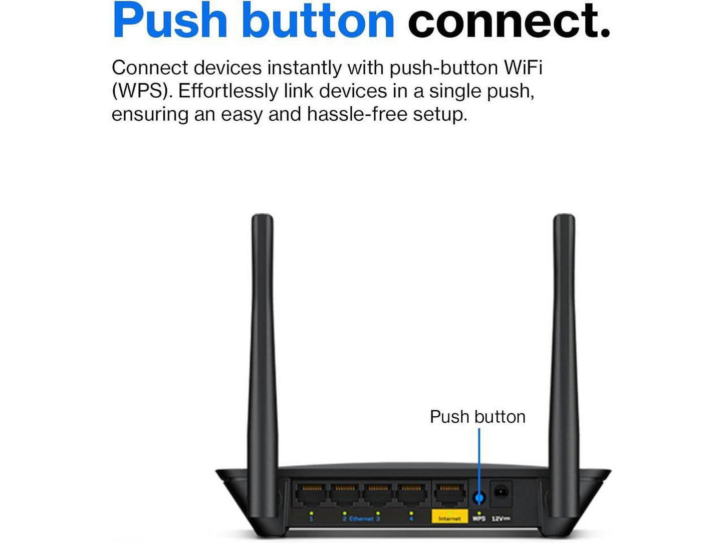 Linksys AC1200 Dual Band WiFi 5 Router with Easy Setup, Black New