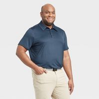 All In Motion Men's XL Golf Polo Quick-Dry Moisture-Wick Stretch Blue